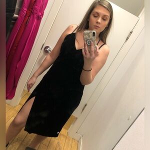 Express black velvet cocktail dress